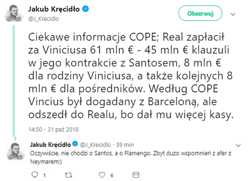 ''COPE'': Real Madryt jednak zapłacił WIĘCEJ za Viníciusa!